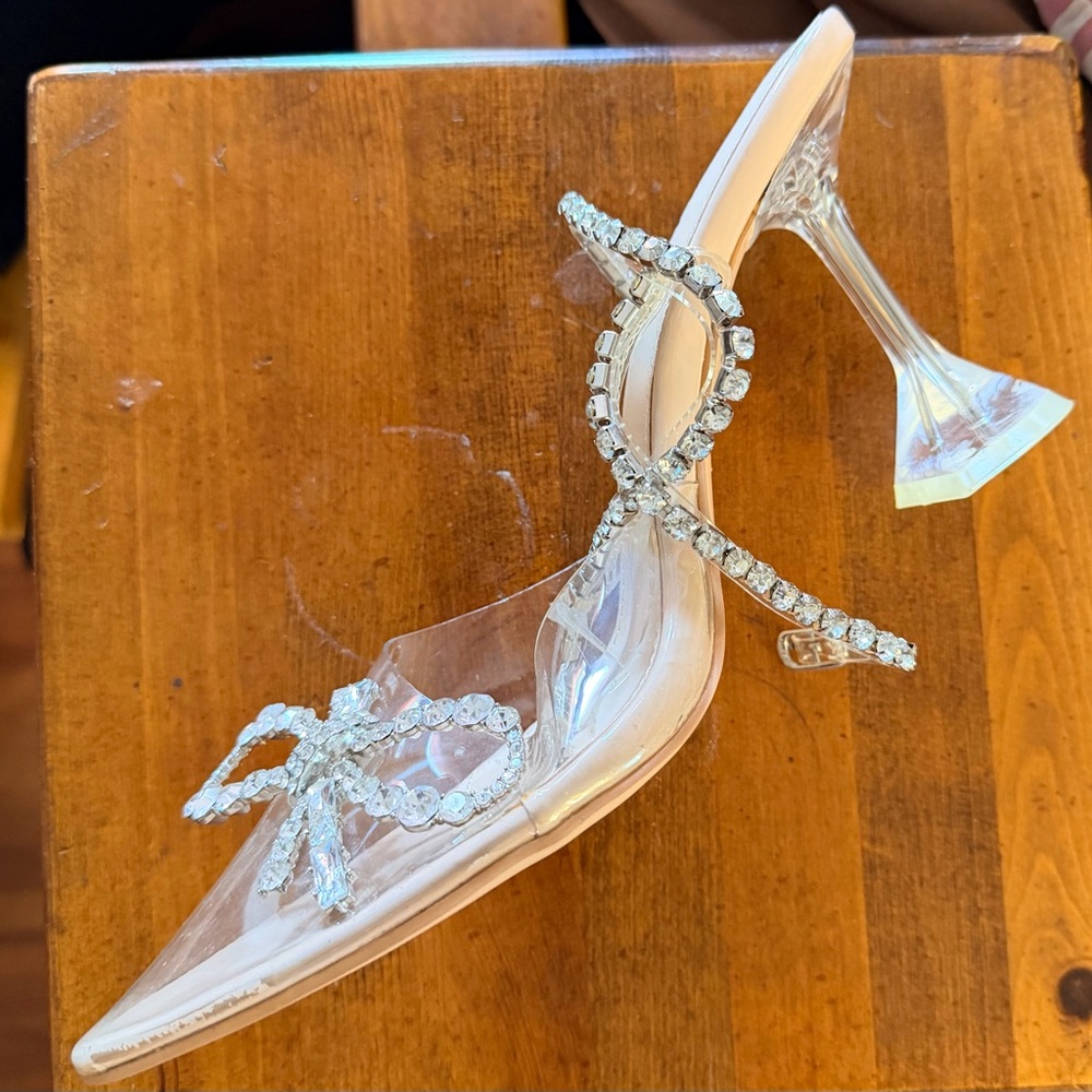 Public Desire Silver and Clear Heels - Picture 3 of 5